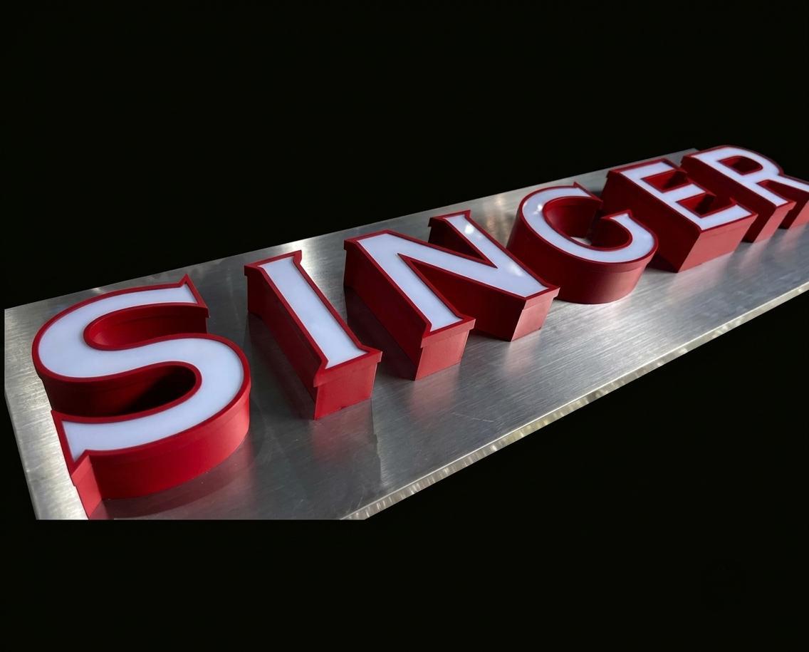 Metal Face-lit Rim & Return Channel Letters