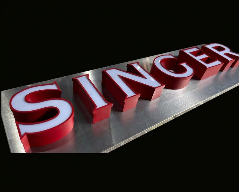 Metal Face-lit Rim & Return Channel Letters