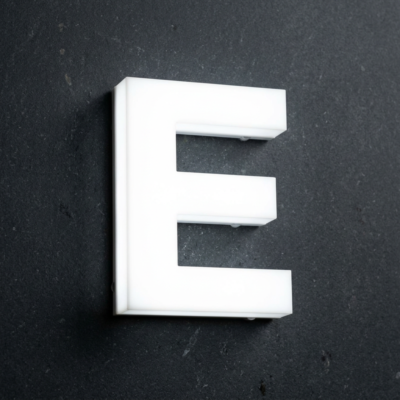 Acrylic Rimless Letter E