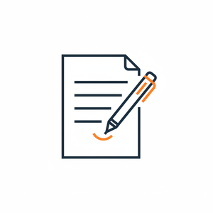 Document and Pen Icon