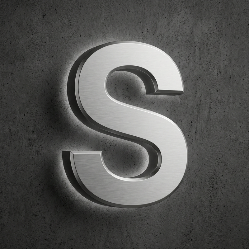 Stainless Steel Letter S Sample
